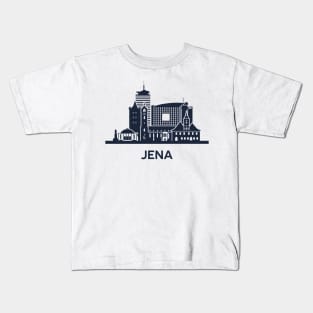 Skyline emblem of Jena, city in Thuringia, Germany Kids T-Shirt